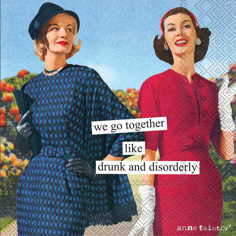 Paper Cocktail Napkins - Anne Taintor, disorderly