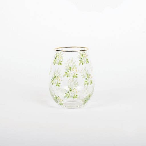Garden Buds Stemless Wine Glass