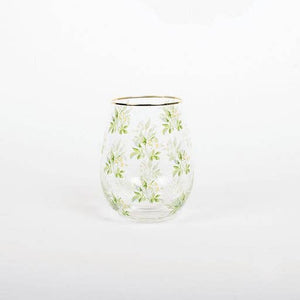 Garden Buds Stemless Wine Glass