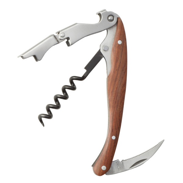 Double-Hinged Waiter's Corkscrew Wine Bottle Opener
