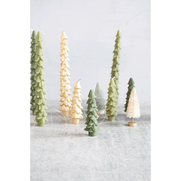 Tree Shaped Taper Candles, Set of 2