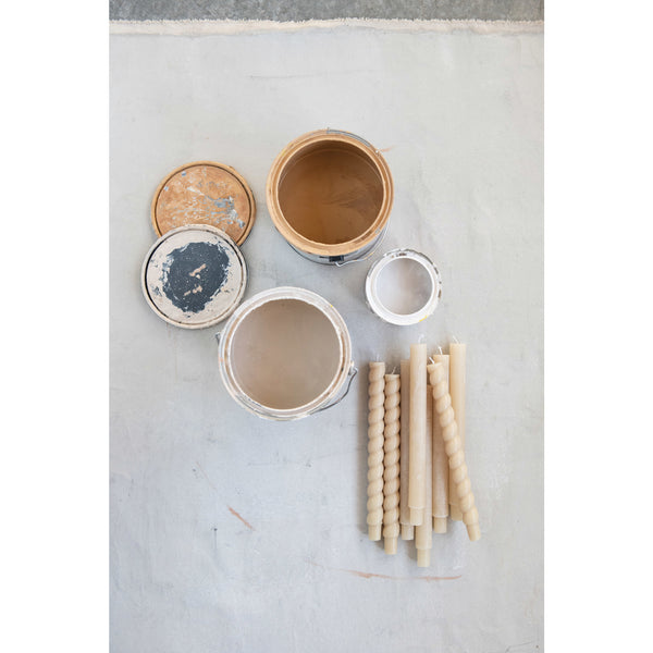 Unscented Twisted Taper Candles - Cream