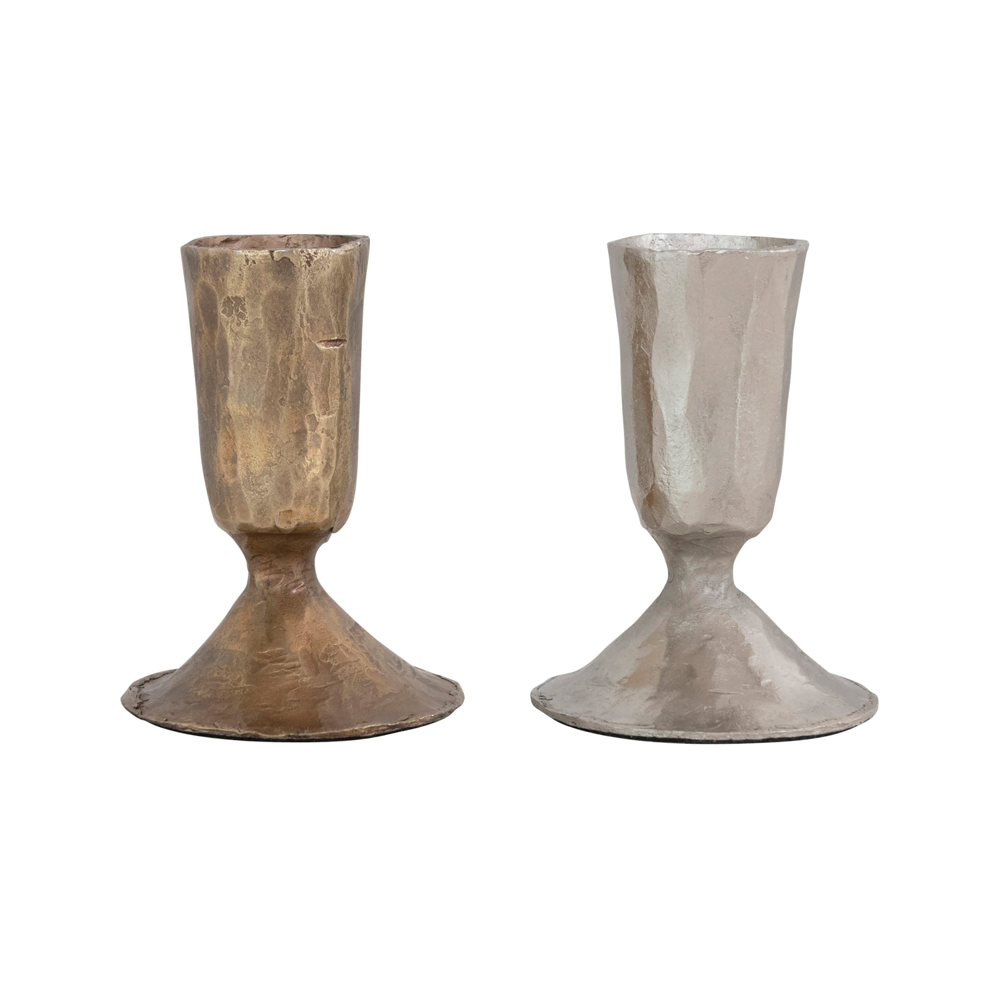 Metal Taper Candle Holder, 2 finishes