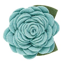 Pet Collar Flower - Large Aqua
