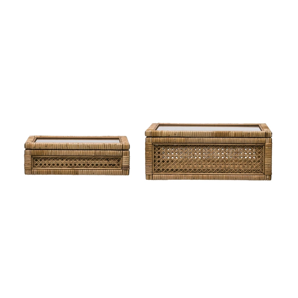 Display Boxes with Glass Lids, 2 sizes