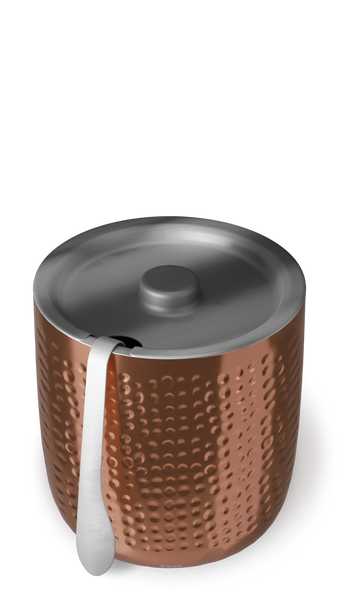 Ice Bucket + Tongs - Metallic Copper