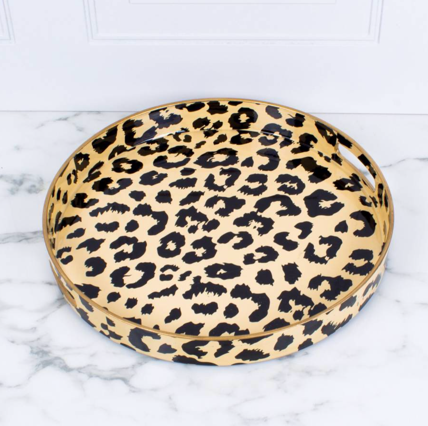 Round Tray - Leopard